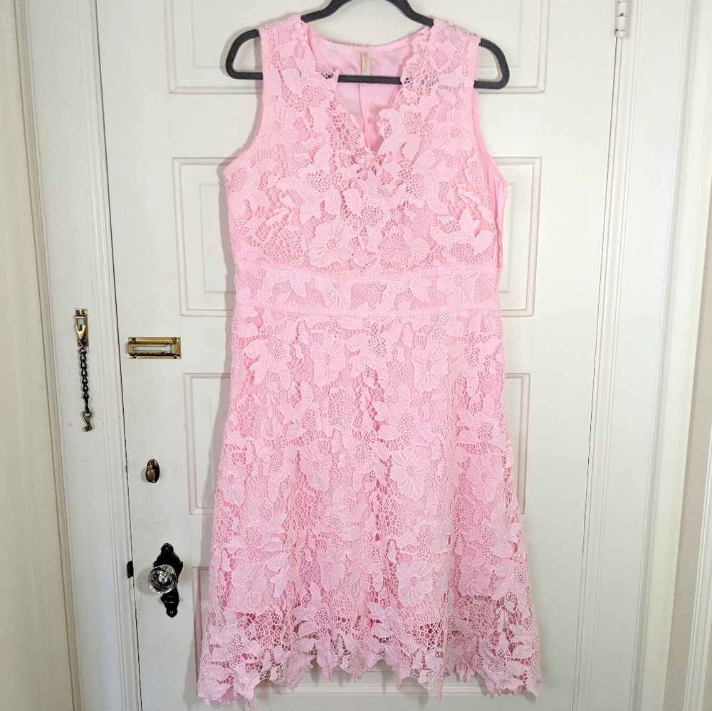 XL KIMILILY BABY PINK LACE DRESS🌸💮
